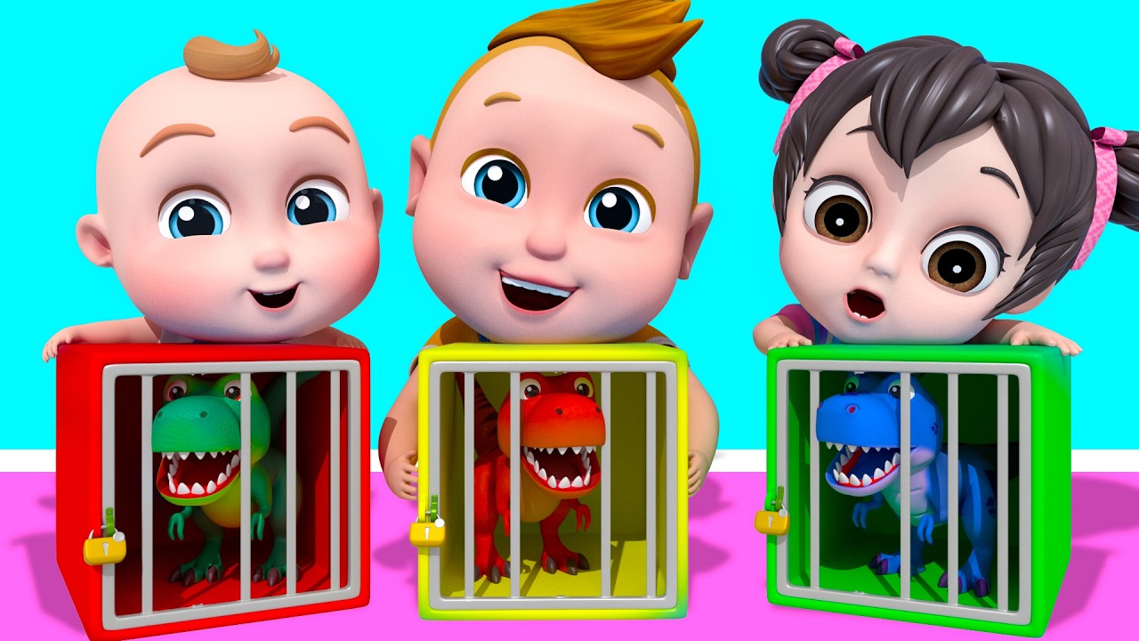 Dinosaur Stories for Kids | T-Rex | Colorful Escape Rooms | Super Sumo Nursery Rhymes & Kids Song