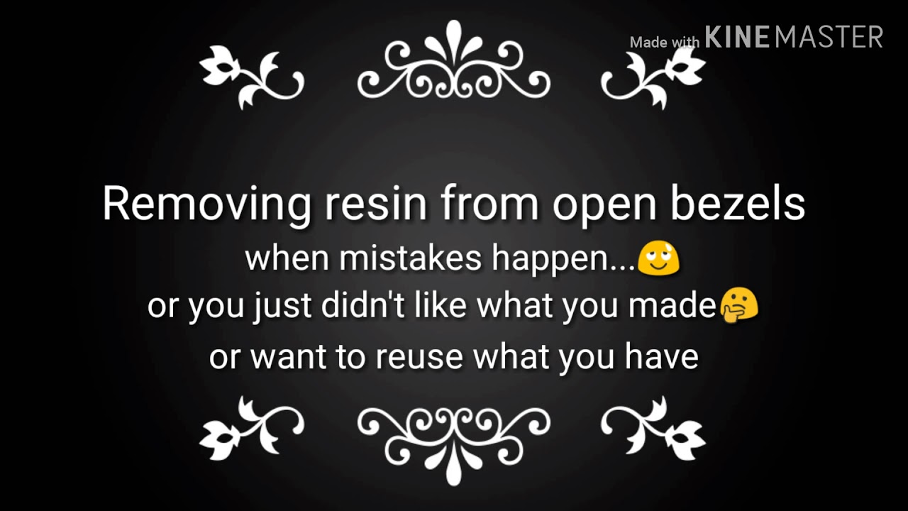 How to remove resin from open bezels and reuse them