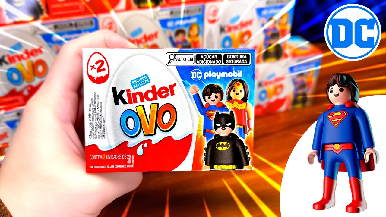 NOVO Kinder Ovo Playmobil DC - Liga da Justiça e Vilões