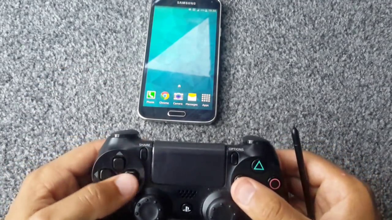 CONNECTING GALAXY S5 TO PS4 CONTROLLER - - (WIRELESS) - gaming on your phone with a ps4 controller.