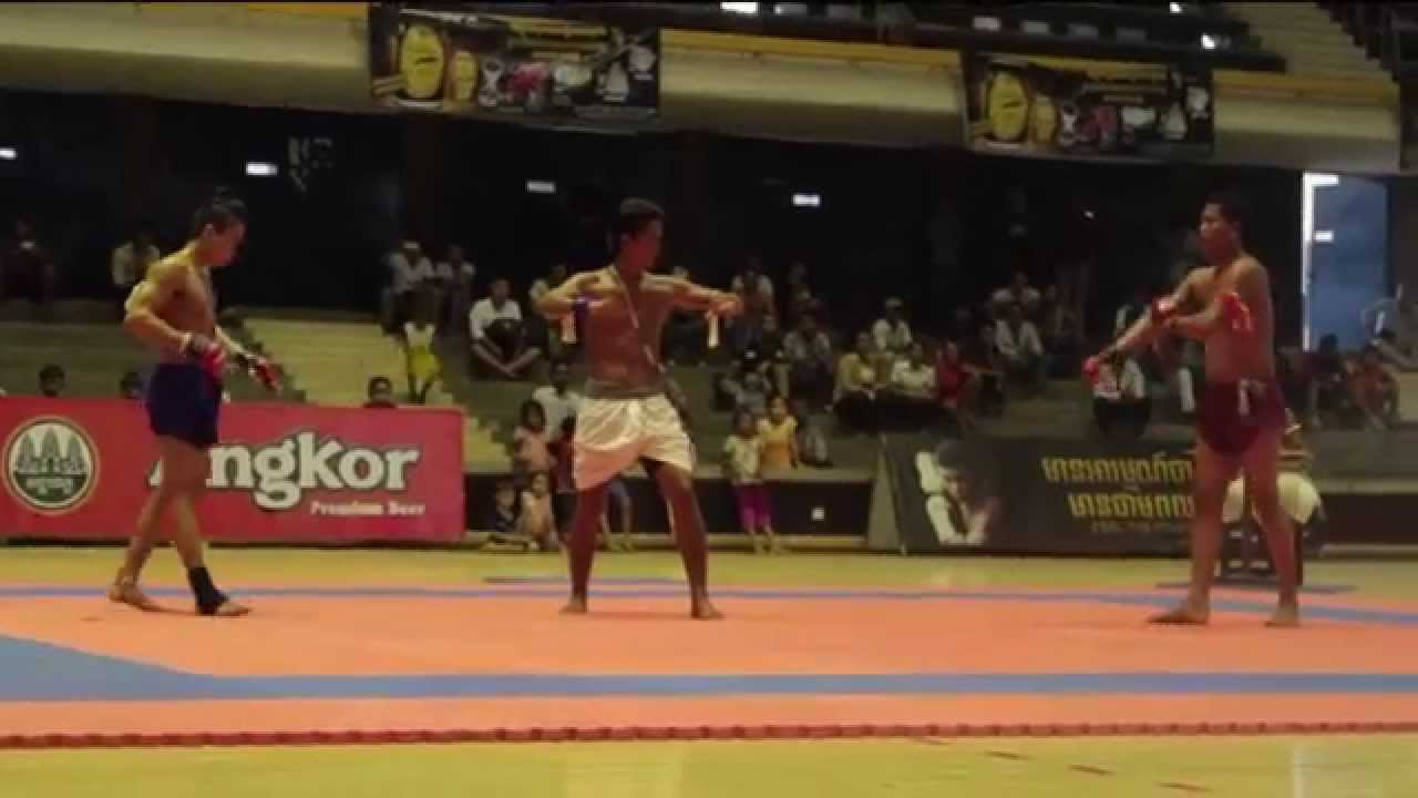 Bokator competition at Olympic stadium , Cambodia 2015