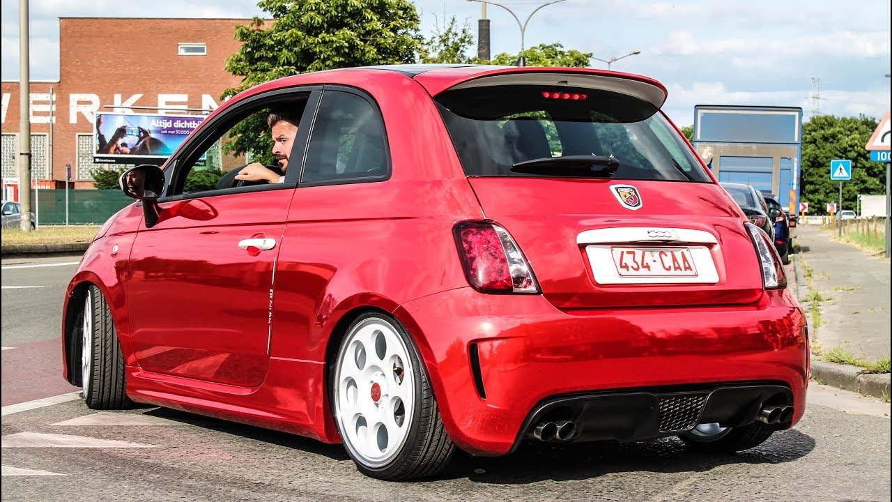 Chrome bagged Abarth 500 - Sounds, accelerations