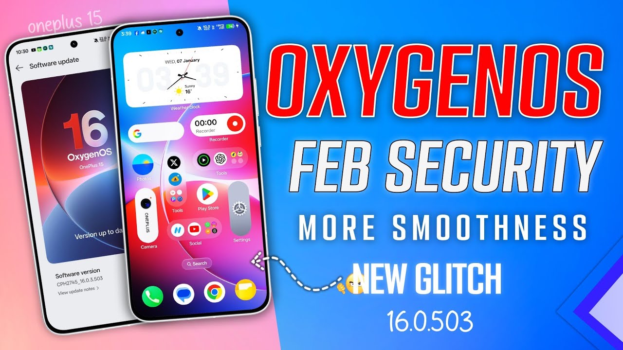 OxygenOS 16.0.3.503 update is now rolling out with February Security! 🚀📱 Better Animations & Glitch😒