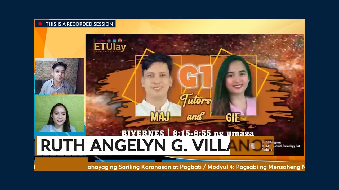 ETULAY FILIPINO 1 Q2 WEEK2: Magalang na Pananalita sa Angkop na Sitwasyon tulad ng Pagpapakilala....