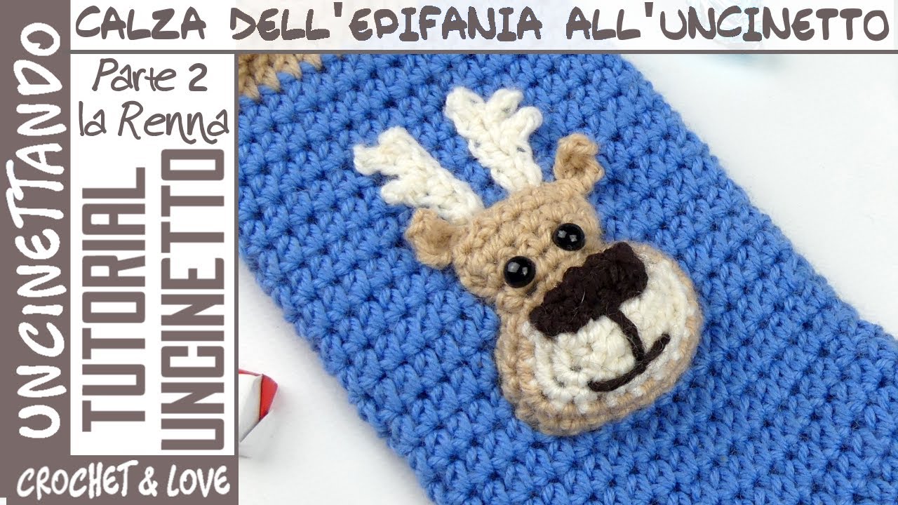 Renna 3D decorativa a uncinetto 🦌 per la Calza della Befana — Parte 2