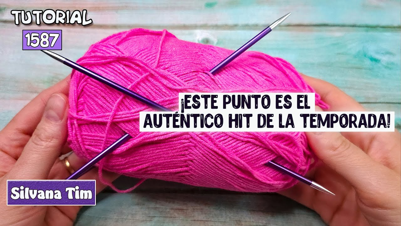 Verdadero éxito de la temporada - Cómo tejer PUNTO CALADO A DOS AGUJAS o PALITOS paso a paso 🌷 #knit