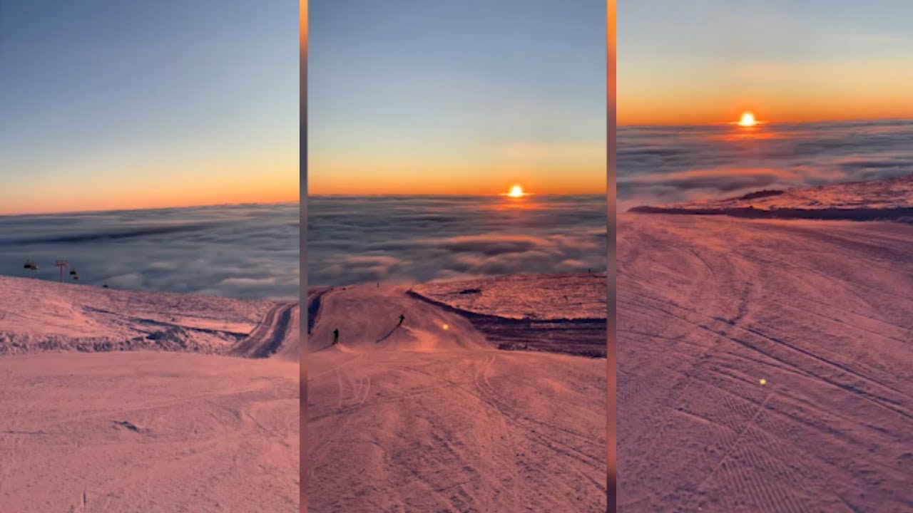 Snowboarding Above Clouds #shorts