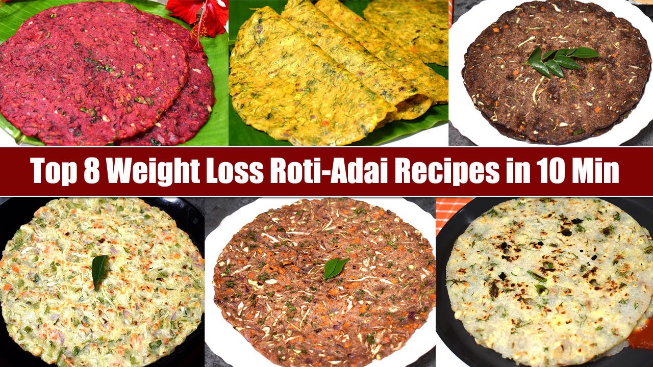 எந்த பொருளும் ஊறவைத்து அரைக்காமல் உடனடியாக செய்யக்கூடிய 8 வகை ரொட்டி அடை-Easy 8 Roti-Adai Recipes