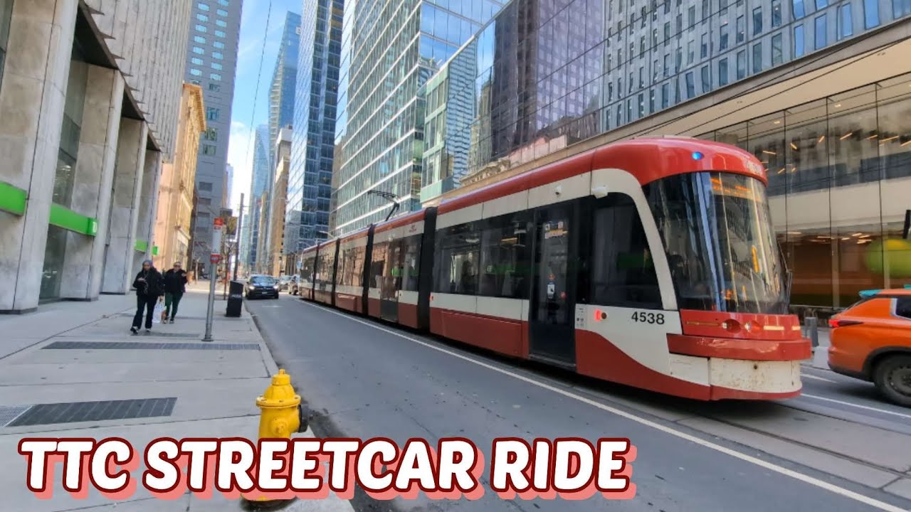 TTC 501 Streetcar Ride: Bathurst St to Yonge Street 