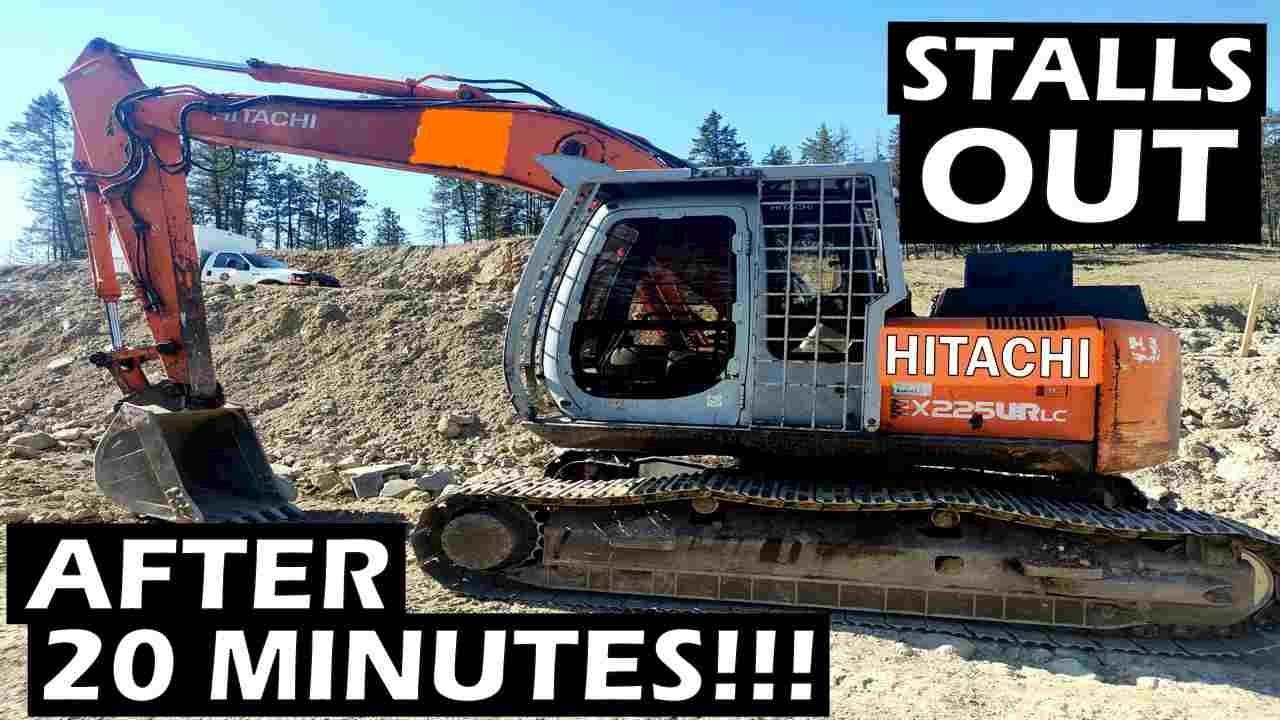 EXCAVATOR BOGS DOWN, CUTS OFF AFTER 20 MINS THEN CRANK NO START | HITACHI EX225 | ISUZU 6BG1T DIESEL