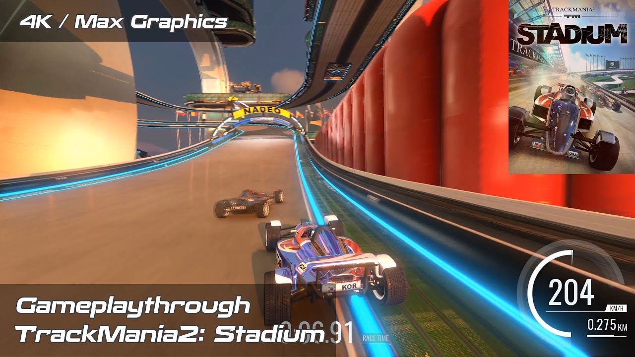 TrackMania 2: Stadium | Game Playthrough | Max Graphics