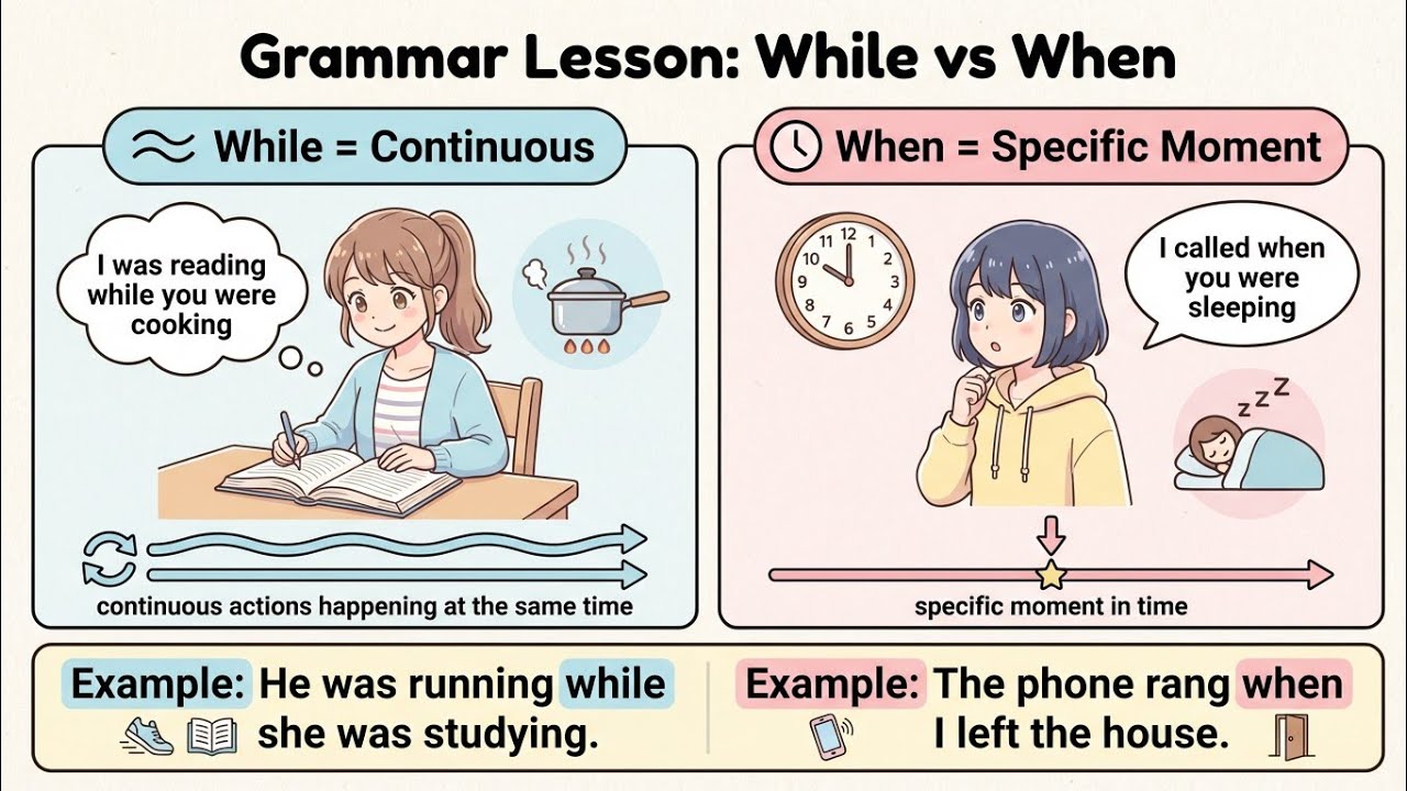 فرق بسهولة بين while and when😁👍