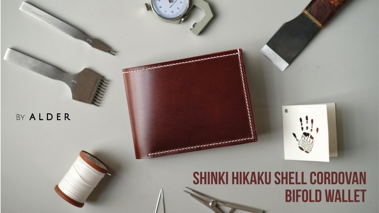 Making a Japanese Horsebutt Bifold Wallet - SHINKI HIKAKU Shell Cordovan [Leathercraft]