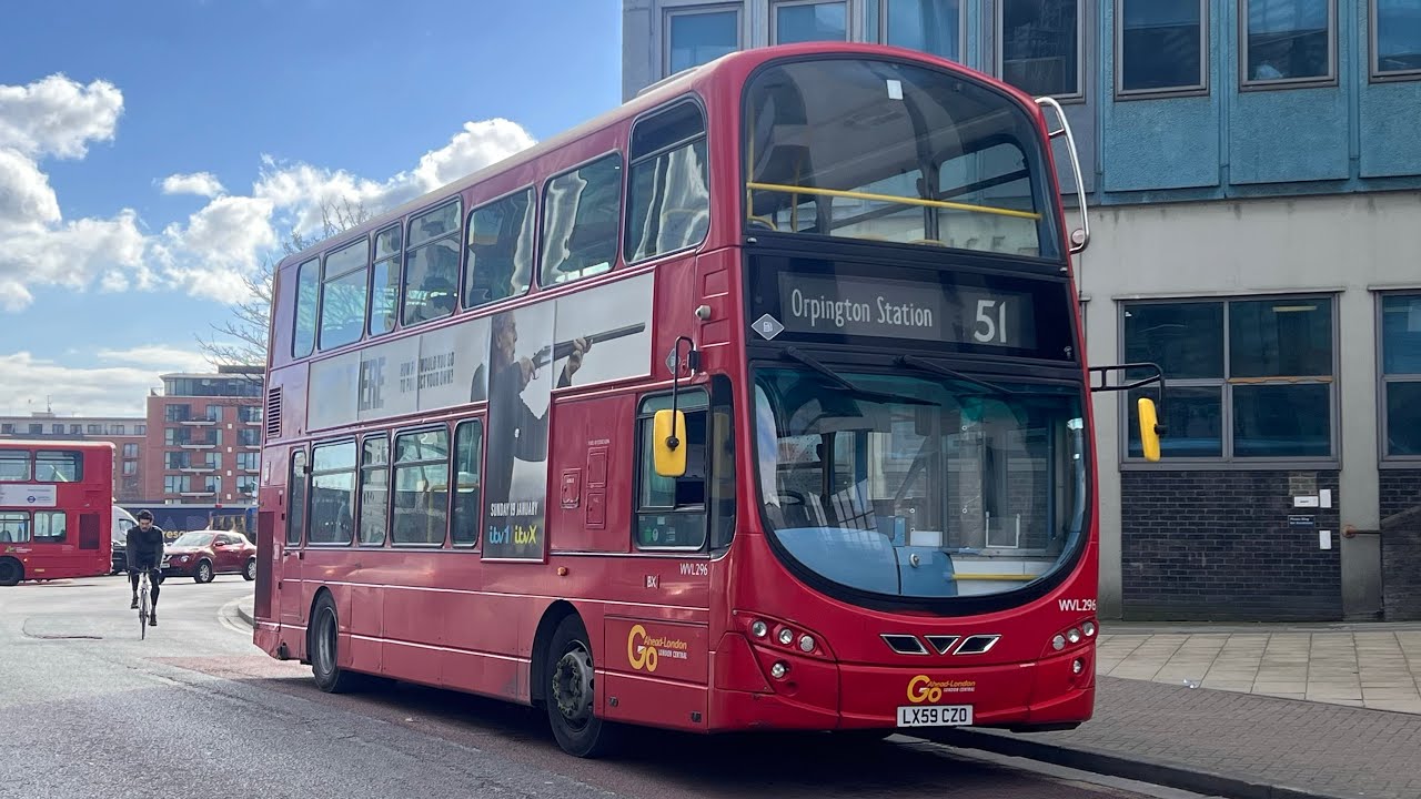 Full Route Visual | Route 51 | Woolwich to Orpington Station | WVL296 LX59CZO