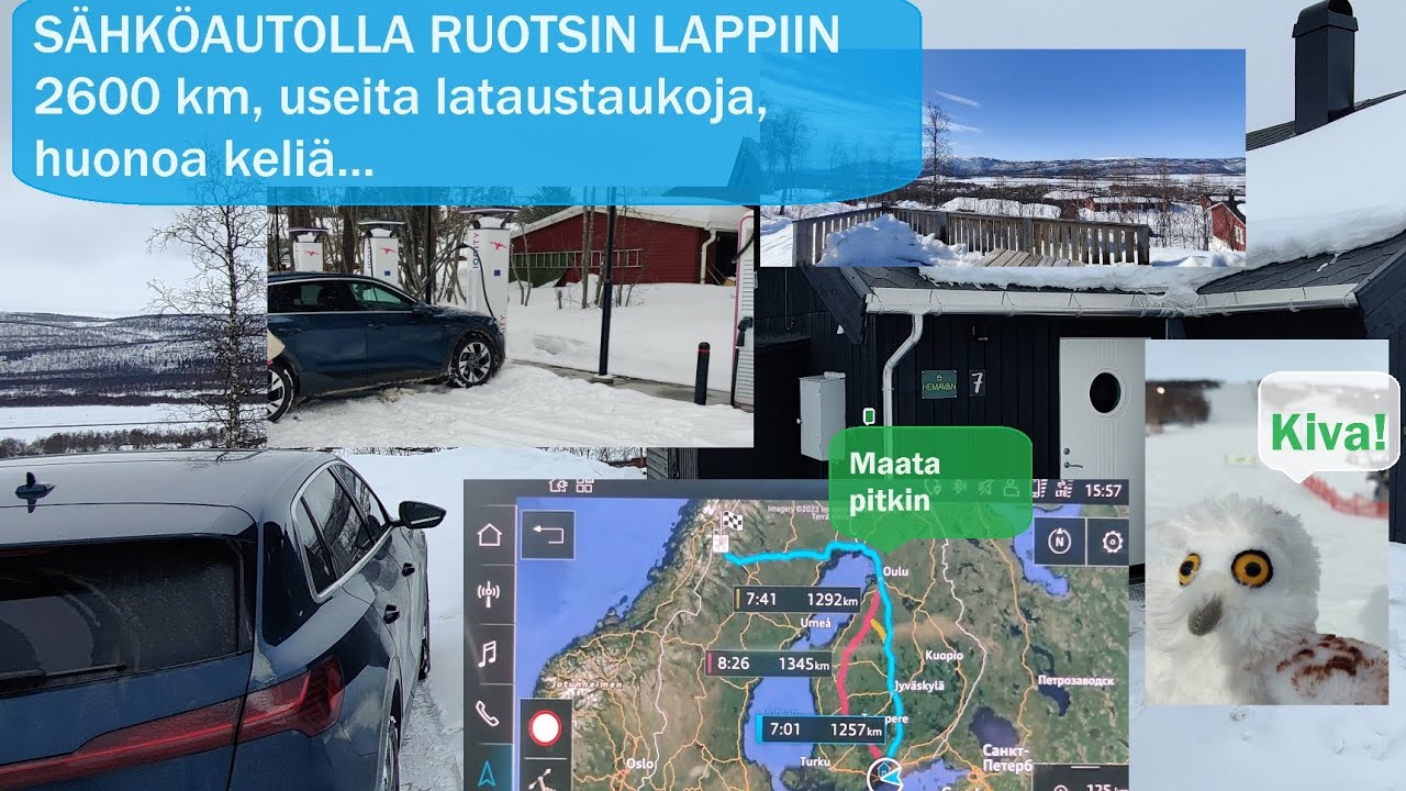 Sähköautolla Ruotsin Lappiin, 2600 km, Audi e-tron 55