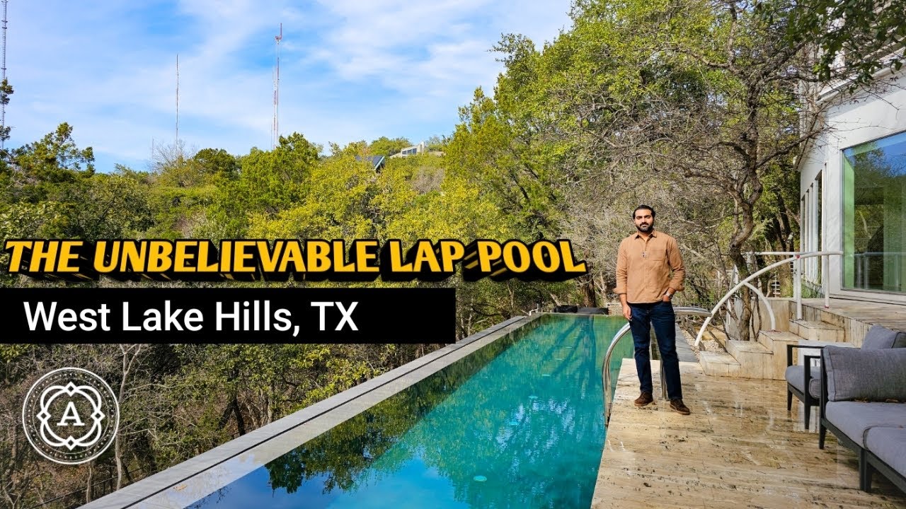 75ft long lap pool in West Lake Hills home | Rare Luxury in Austin | Eanes ISD | Arsh Khaira