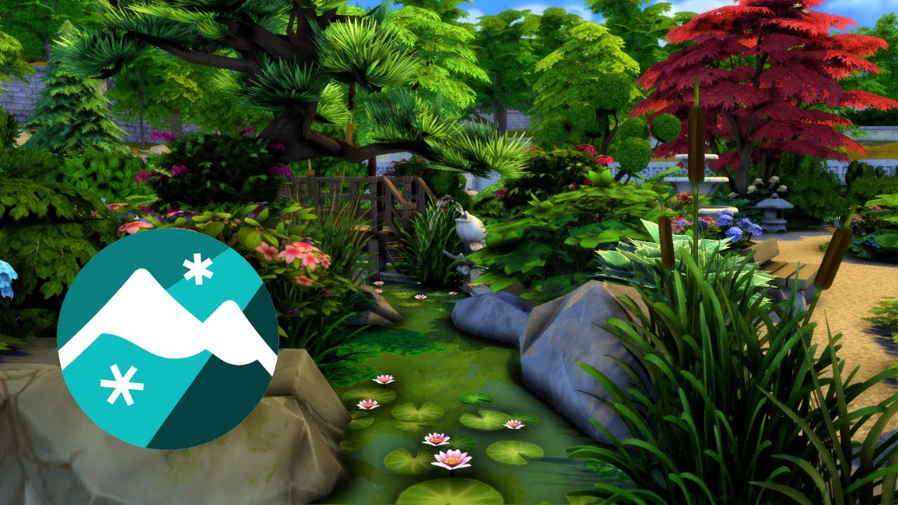 Japanese Garden | The Sims 4 Snowy Escape: Speed Build