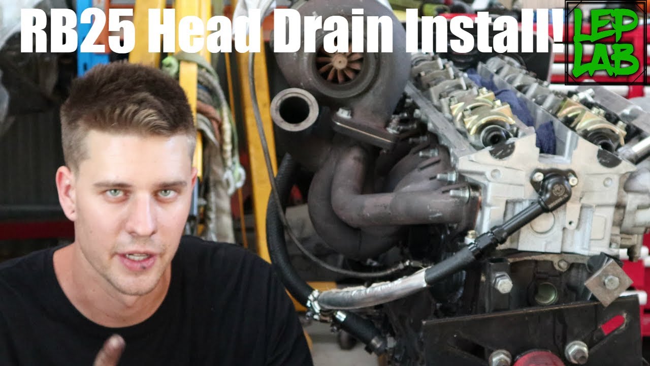 RB25DET Head Drain Install