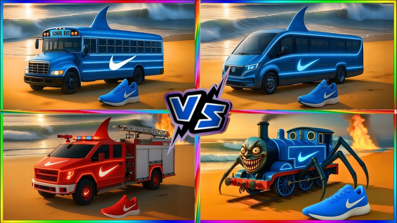 BRAINROROT SCHOOL BUSES🆚BRAINROROT BUSES🆚BRAINROROT FIRE TRUCK🆚BRAINROROT SPIDER TRAIN