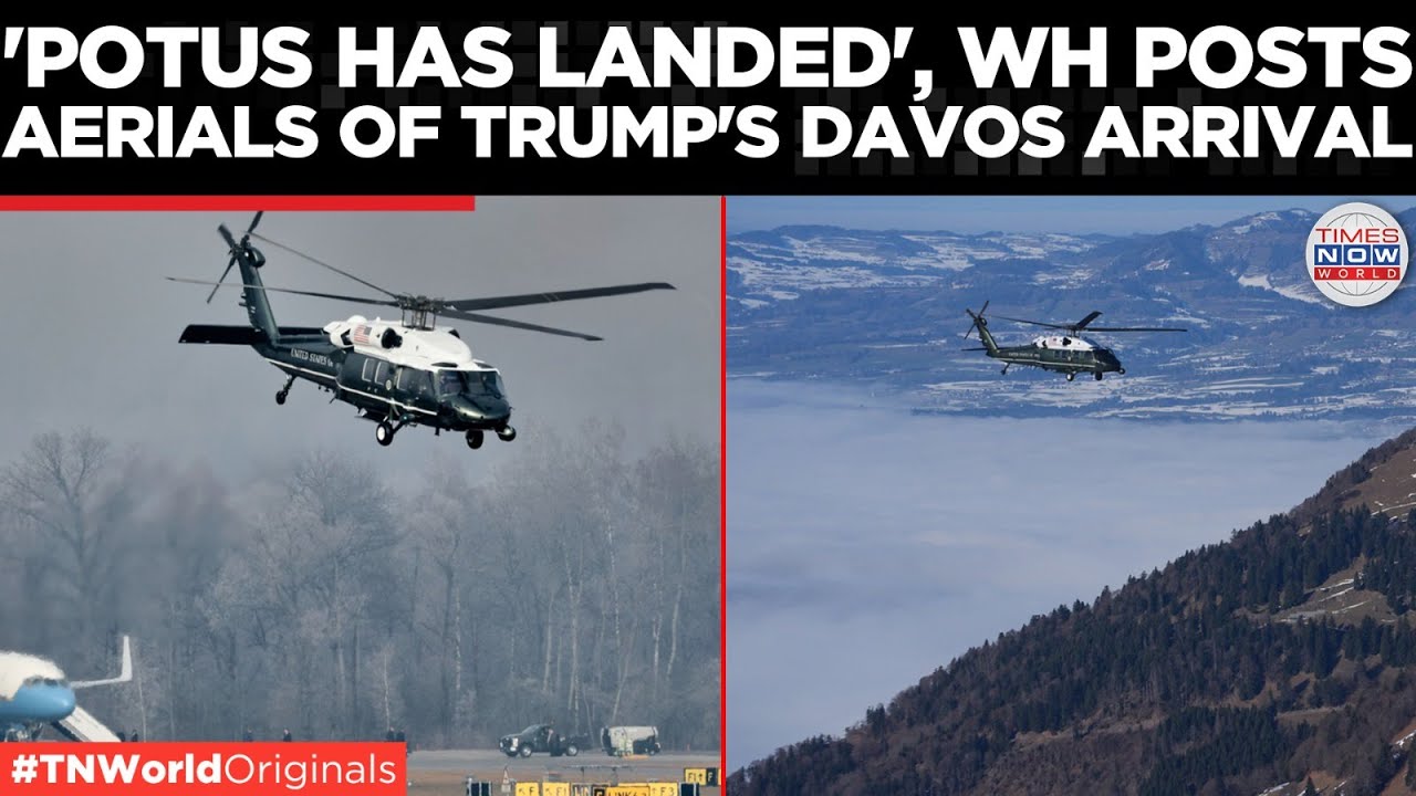 AERIAL FOOTAGE GOES VIRAL: Trump Touches Down In Davos | World News | TRUMP IN DAVOS LIVE