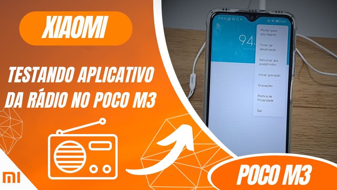 Testando aplicativo da rádio no Poco M3