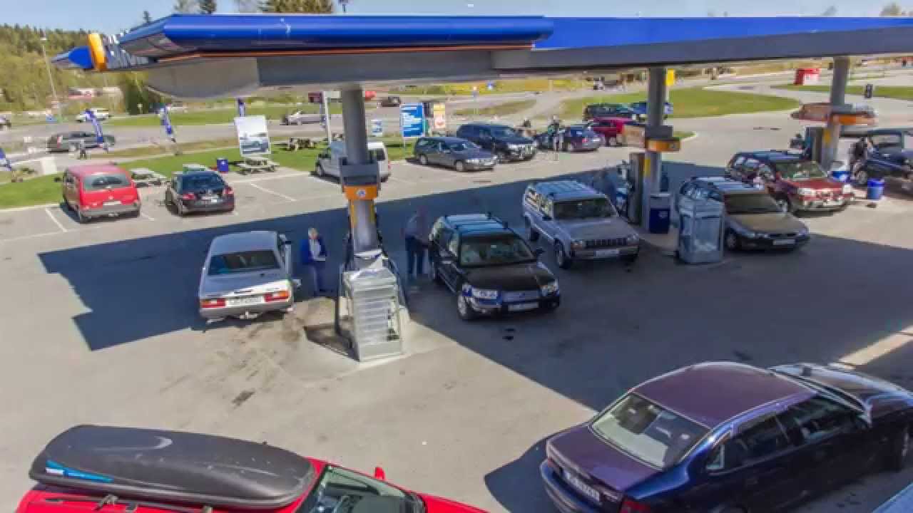 Statoil Kallerud - En dag på stasjonen (4K time-lapse)