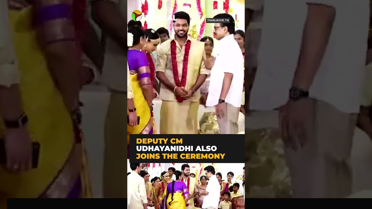 CM Stalin, Udhayanidhi attend wedding of Minister Anbil Mahesh&rsquo;s niece | #shorts