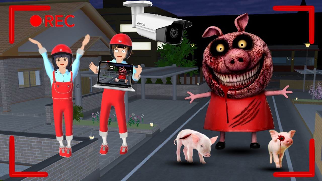 Yuta Mio Panik CCTV Merekam PEPPA PIG MENYERAMKAN Di Depan Rumah😱 | Sakura School Simulator