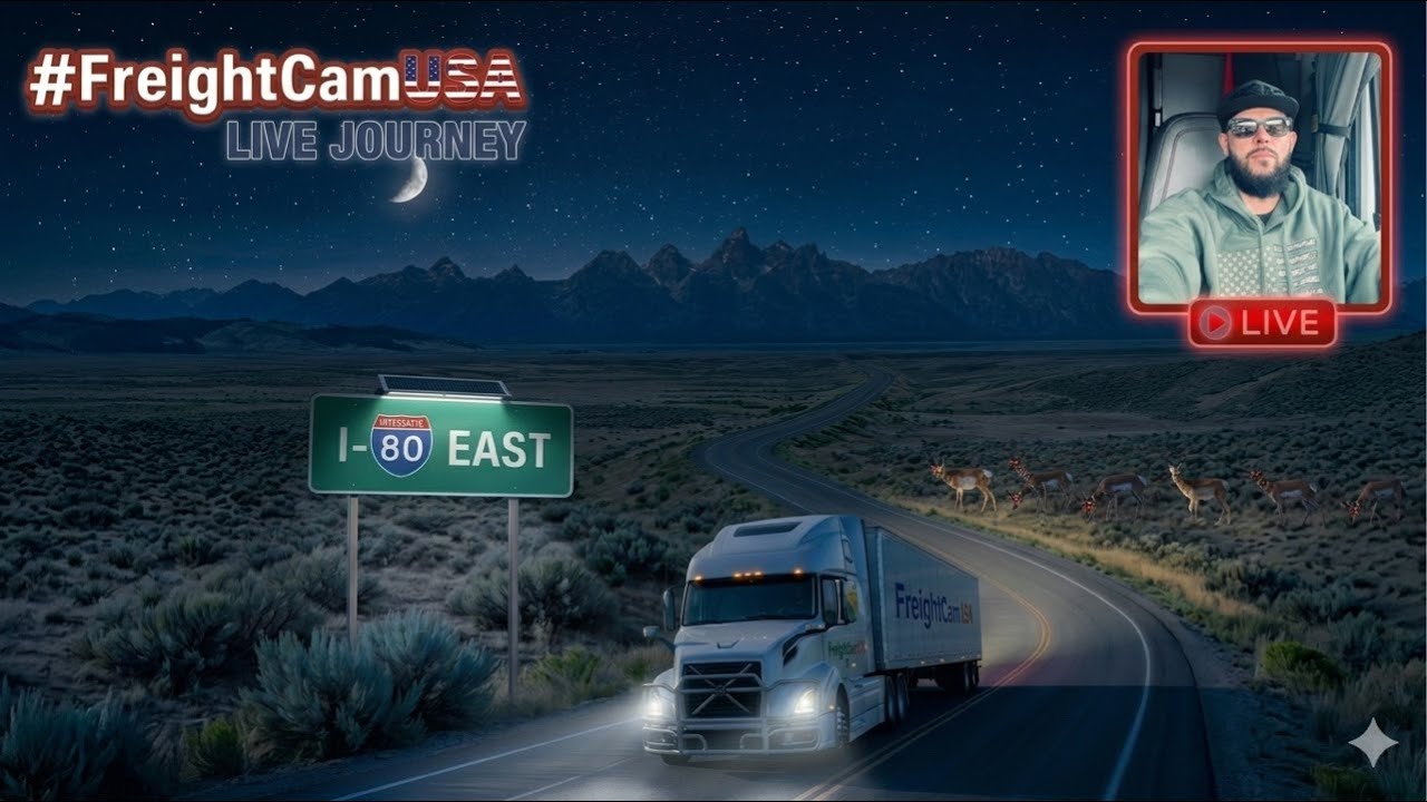 POV Night Trucking 🌙 I-80 Wyoming to Nebraska 🚛 Real Night Drive IRL