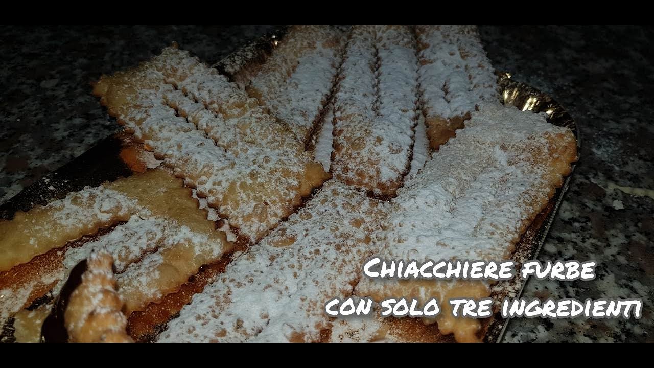Chiacchiere FURBE con SOLO 3 INGREDIENTI e frittura CROCCANTE e SENZA ODORI