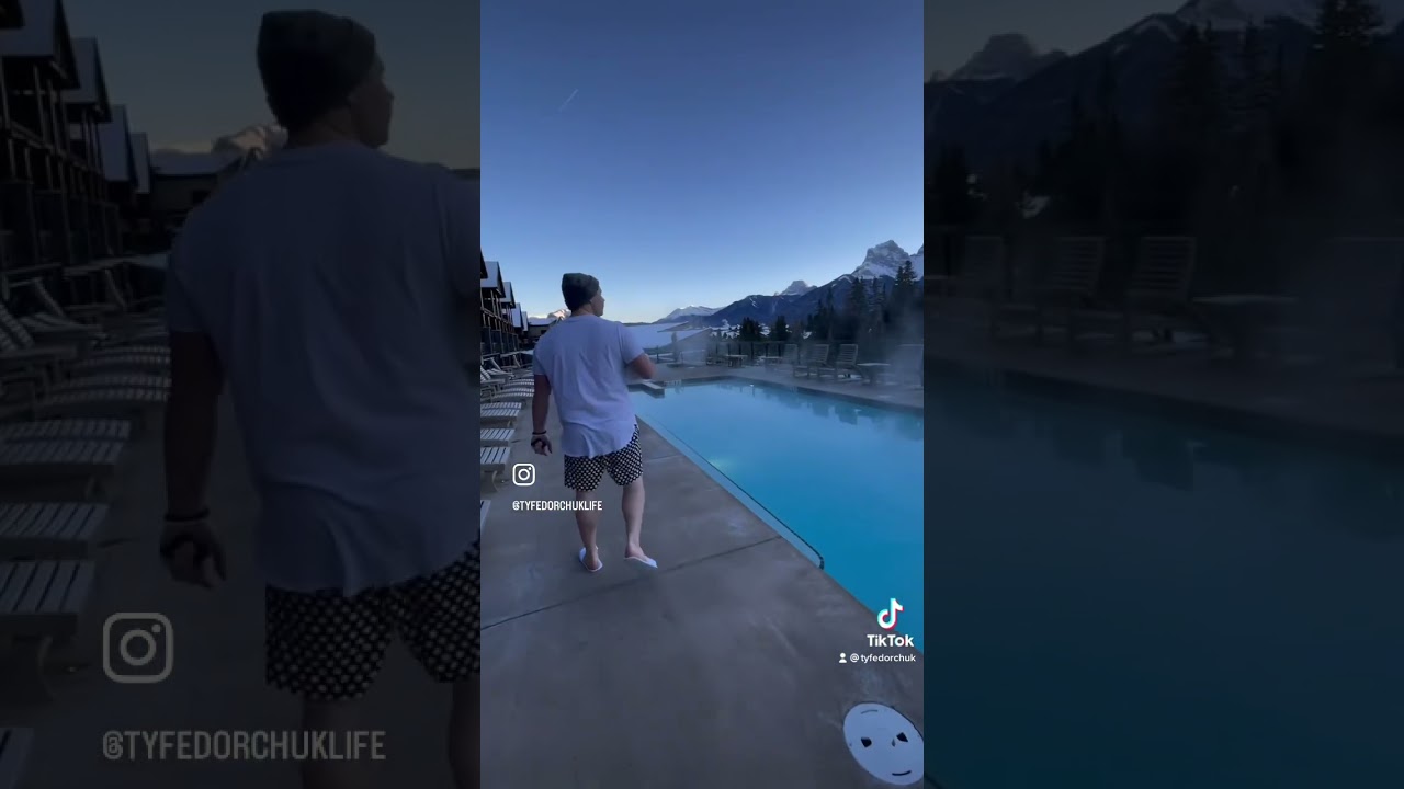 Canmore Alberta Canada 🇨🇦 #canmore #alberta #shorts #travel #pool #short