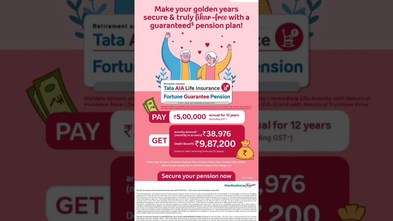 Pension Plan with TATA life call 9764651011