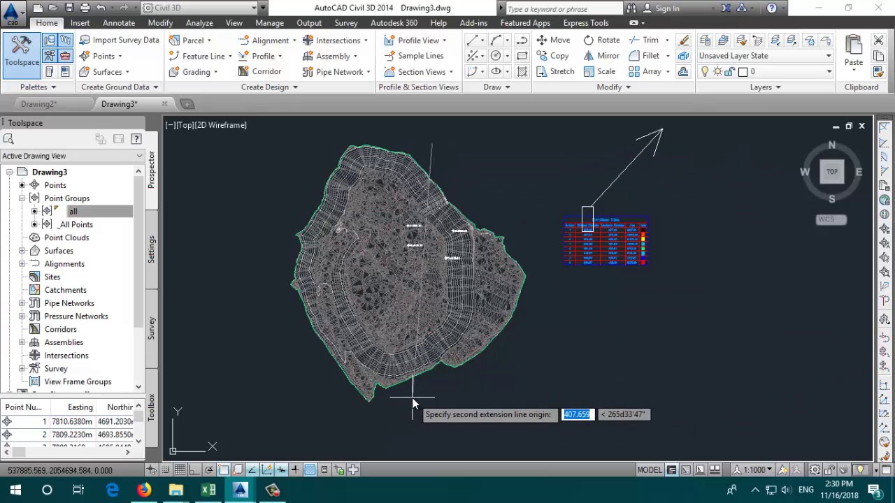 civil 3d (MAKE ASSEMPLY , CORRIDOR FOR CANAL AND MAKE THE DATUM SURFACE FOR THE MOUNTAIN)