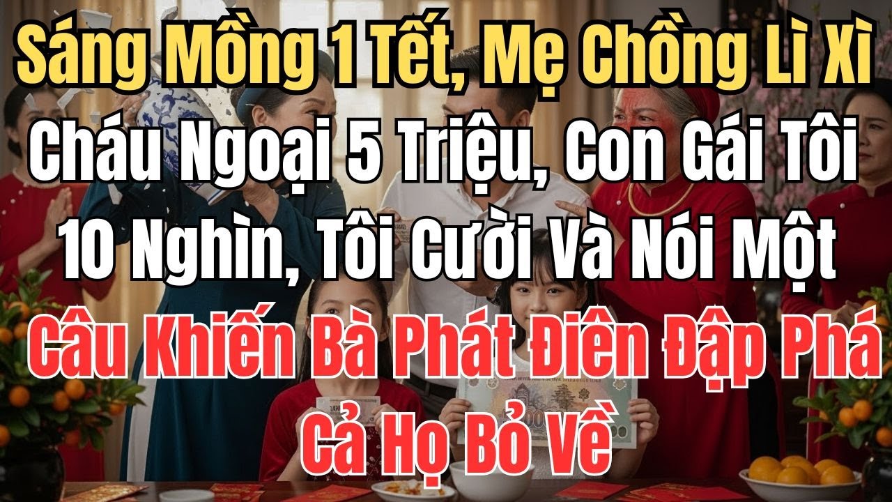 Sáng Mồng 1 Tết, Mẹ Chồng Lì Xì Cháu Ngoại 5 Triệu, Con Gái Tôi 10 Nghìn, Tôi Cười Và Nói Một Câu Kh