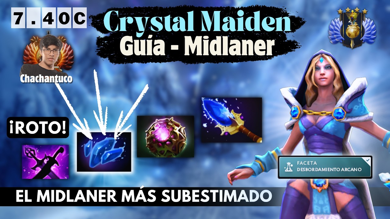 EL MIDLANER CLÁSICO PERO PROHIBIDO: ¡SU SHARD ESTÁ ROTO! (Guía Crystal Maiden Mid 7.40c) #dota2