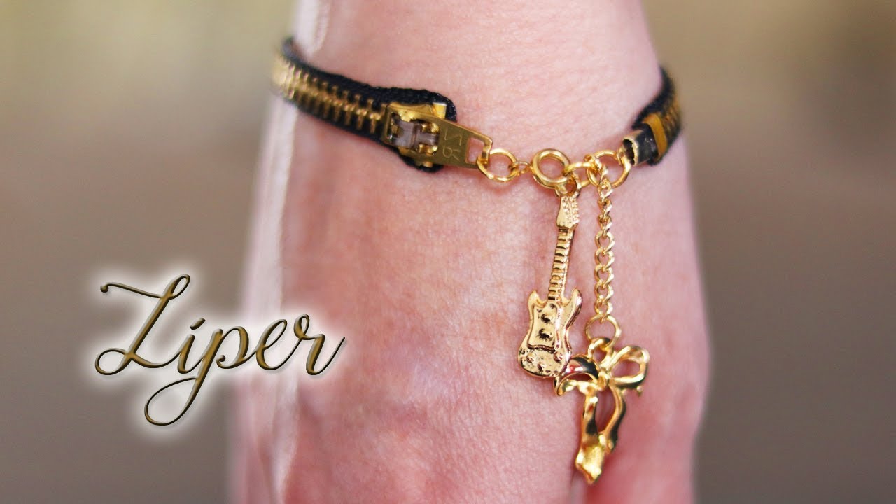 Aula de bijouteria: Pulseira de zíper 🤗😍 (DIY diferente e fácil)
