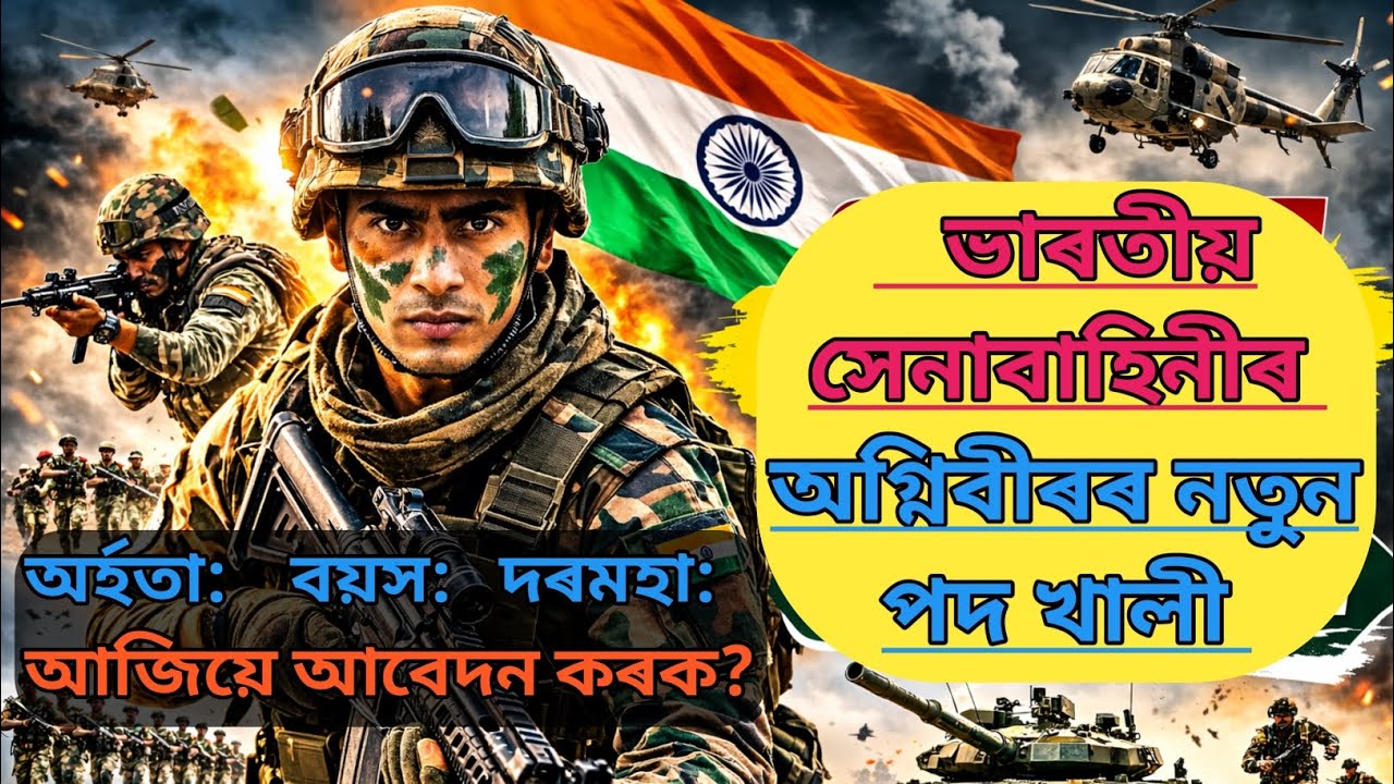 ভাৰতীয় সেনাৰ অগ্নিবীৰৰ নতুন পদ খালী 2026 | indian army agniveer new vacancy 2026 #govtjobs #assam 