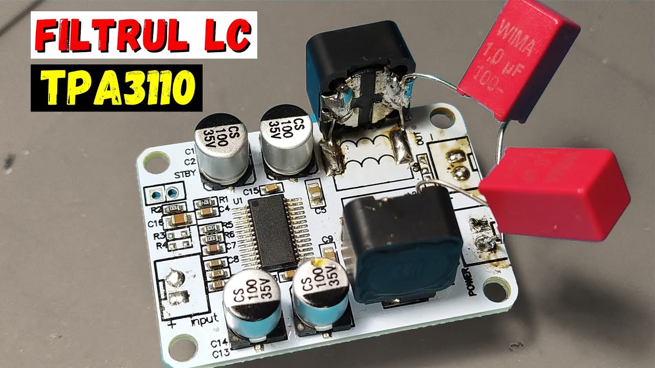 How to fix output LC filter from amplifier tpa3110 bought from Aliexpress