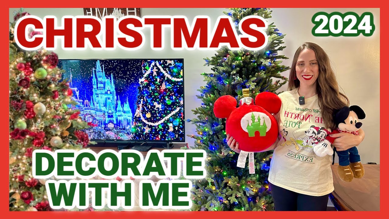 CHRISTMAS DECORATE WITH ME 2024 | Disney Christmas Decorate with Me | Disney Christmas Decorations