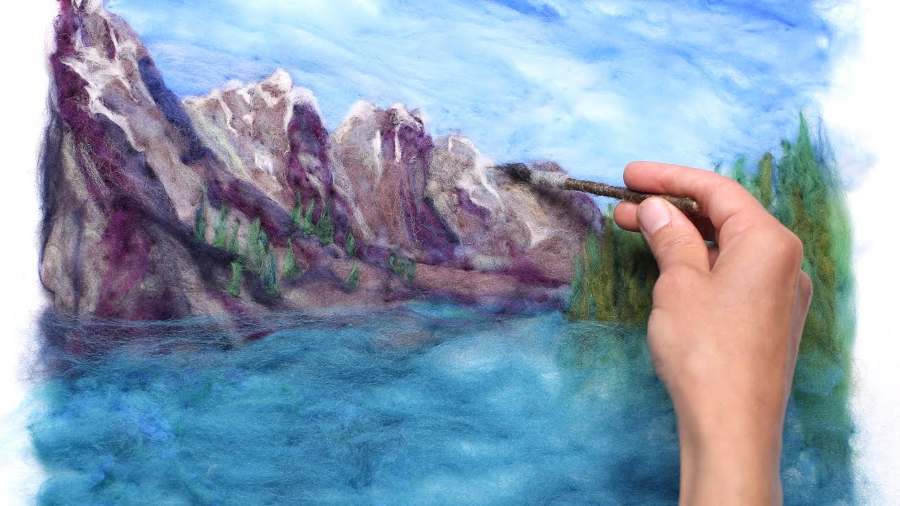 Painting with Wool 🎨 Relaxing Stop Motion
