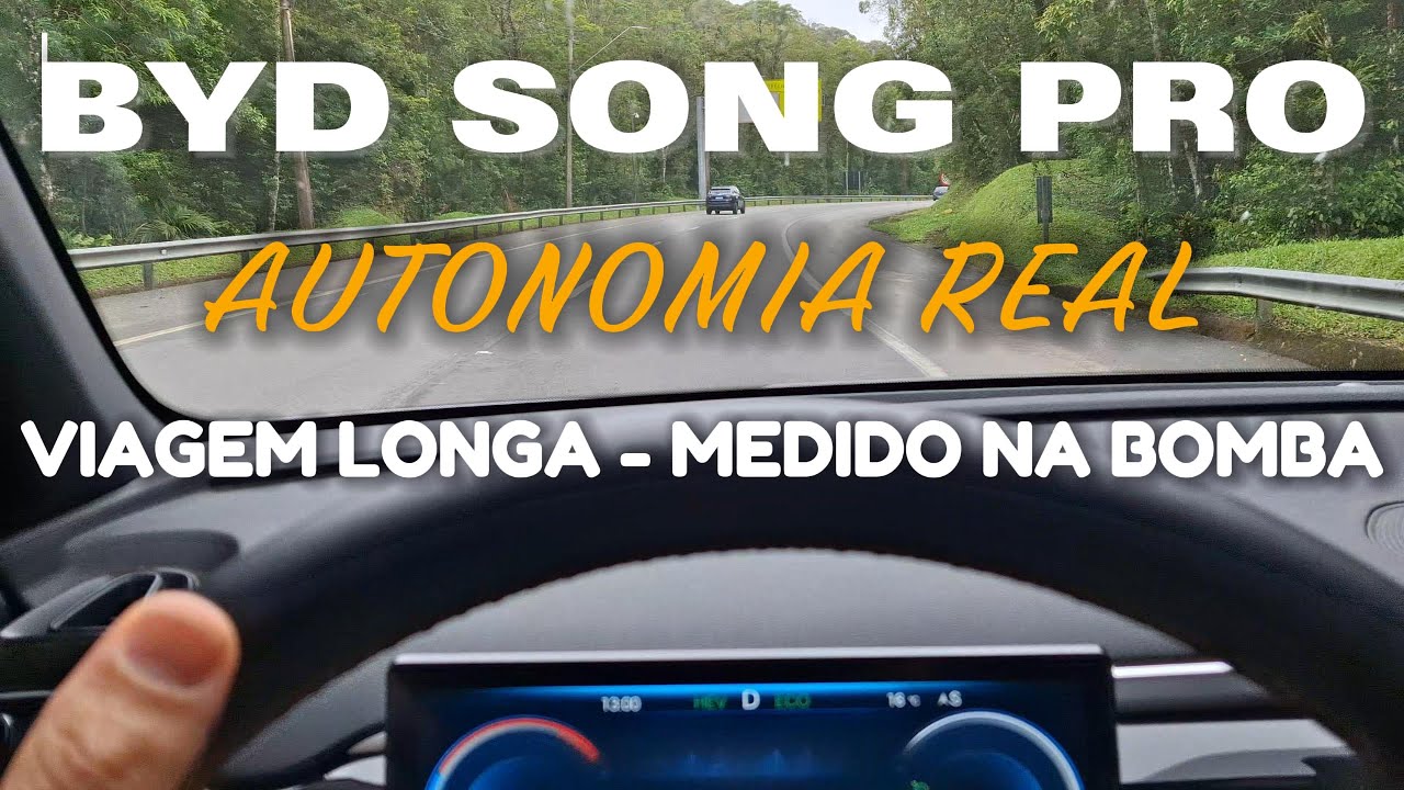 ⛽BYD SONG PRO AUTONOMIA HÍBRIDO em VIAGEM LONGA SEM RECARREGAR + REGENERAÇÃO da 🔋BATERIA na DESCIDA