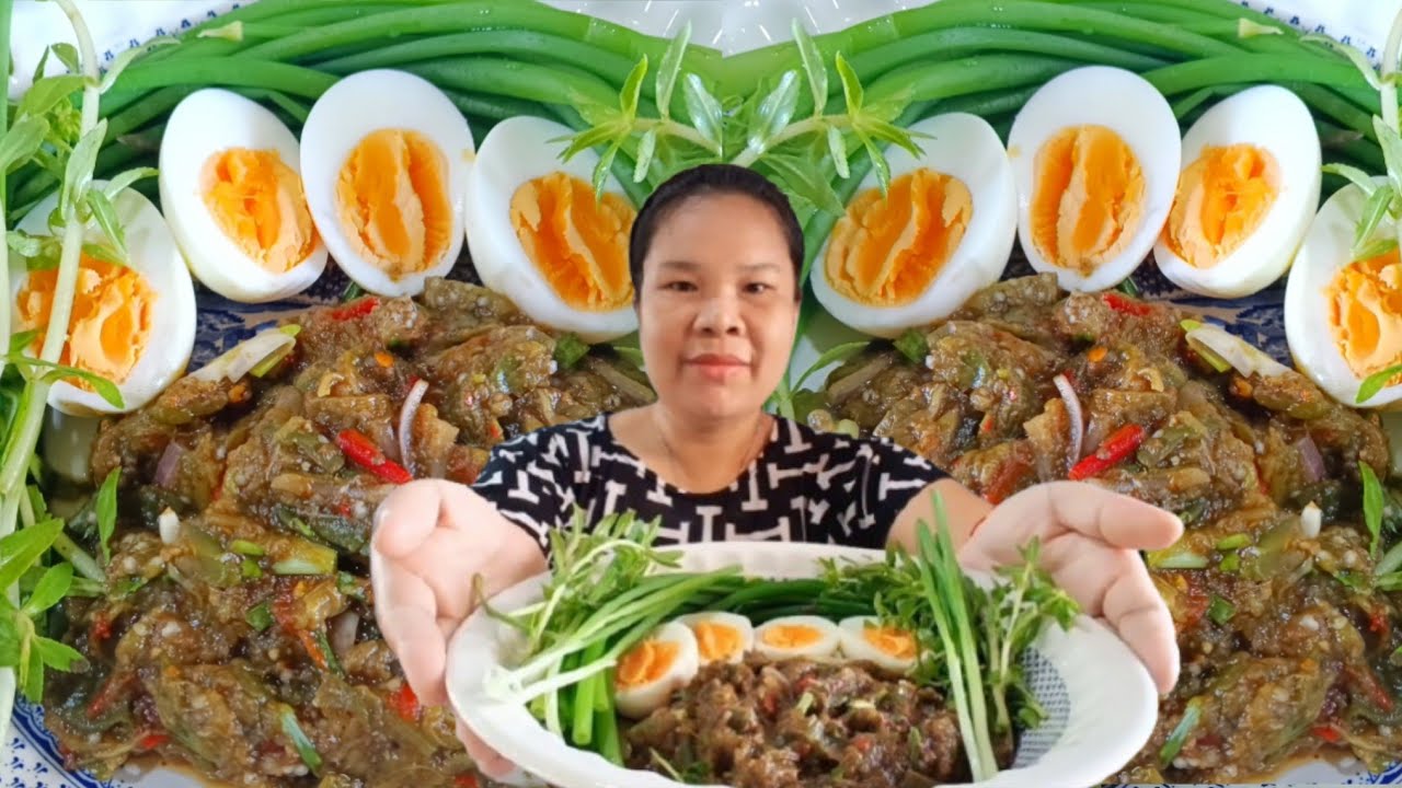  ซุปมะเขือ ไข่ต้ม กินกับข้าวเหนียวร้อน.ๆ 
