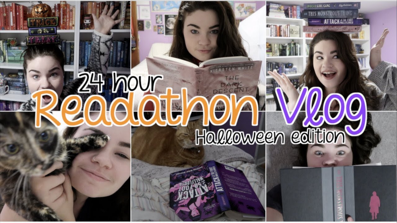 I READ FOR 24 HOURS ON HALLOWEEN?! | 24 Hour Readathon Vlog