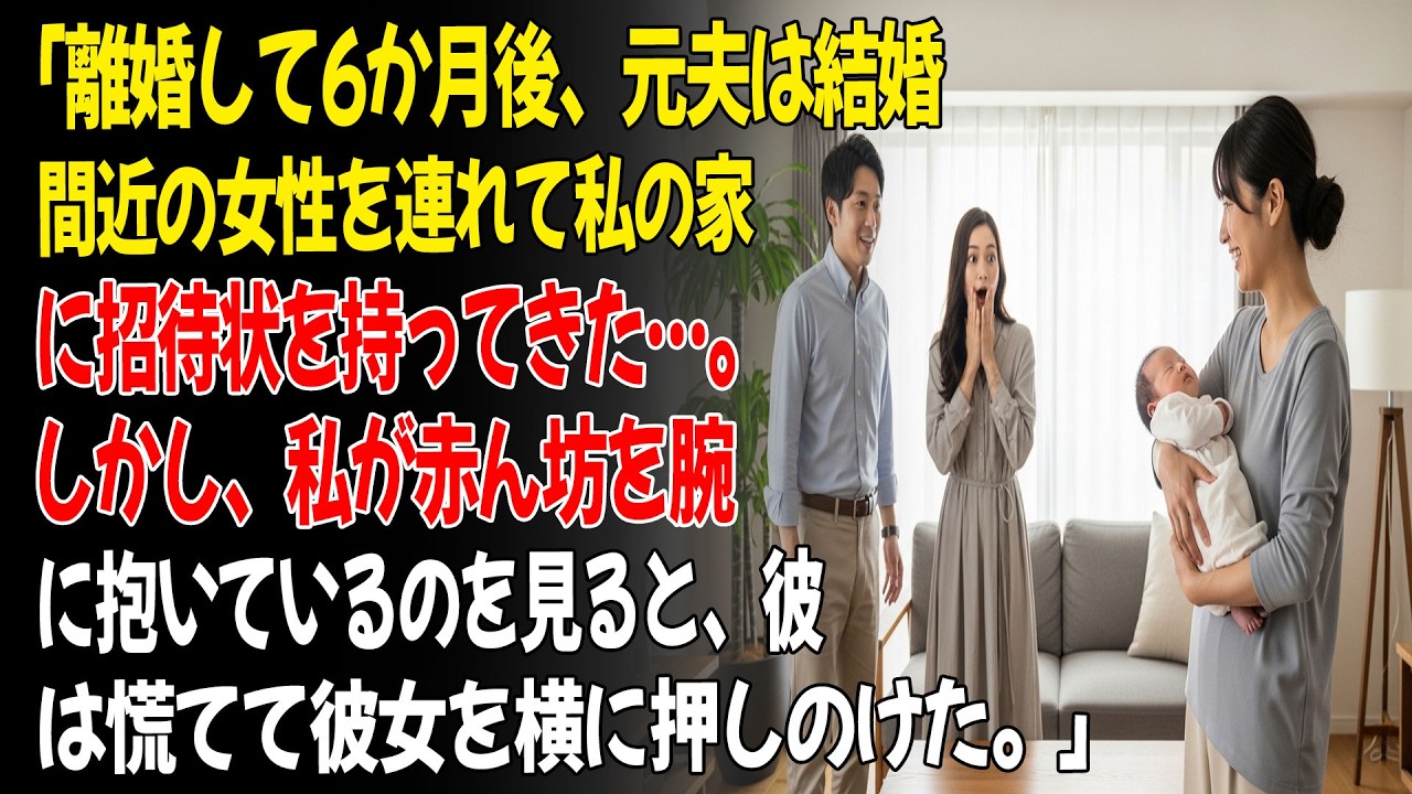 💕「離婚して6か月後、元夫は再婚相手を連れて私の家に結婚式の招待に来た。だが、私が赤ん坊を抱いているのを見た瞬間、彼は言葉を失った。」😡...ㅣ黄昏恋ㅣ老後の物語ㅣ再婚