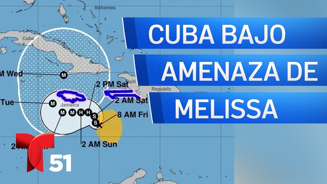 Cuba podr&iacute;a sentir el peor impacto de la tormenta tropical Melissa