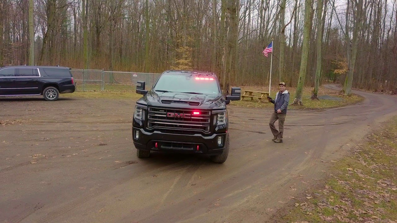 2020 GMC Sierra 2500 AT4 POV Emergency Lights