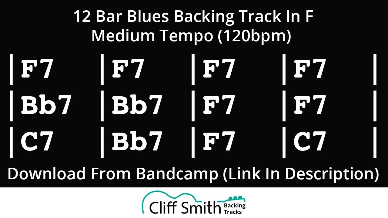 F - Medium Tempo 12 Bar Blues Backing Track (120bpm)