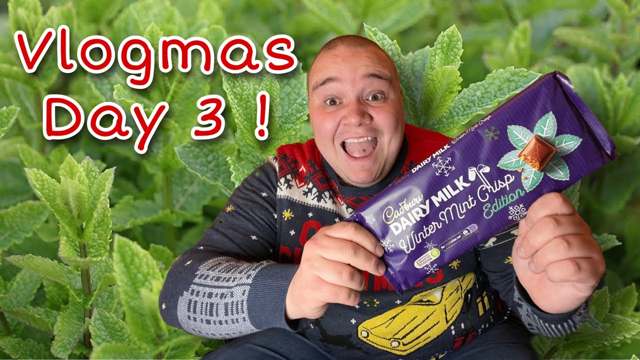 Vlogmas day 3 cadburys mint choc crisp dairy milk review!