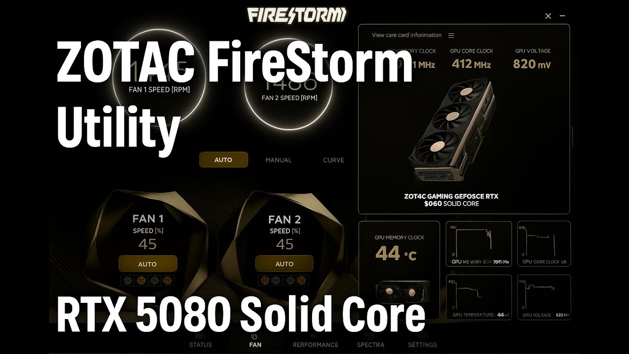 ZOTAC GAMING FIRESTORM UTILITY For GeForce RTX 50 Series