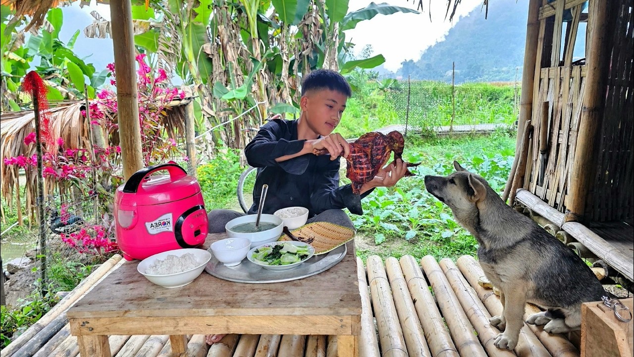 Full video: The days Nam built the floating duck coop and cooked a delicious meal with Mun